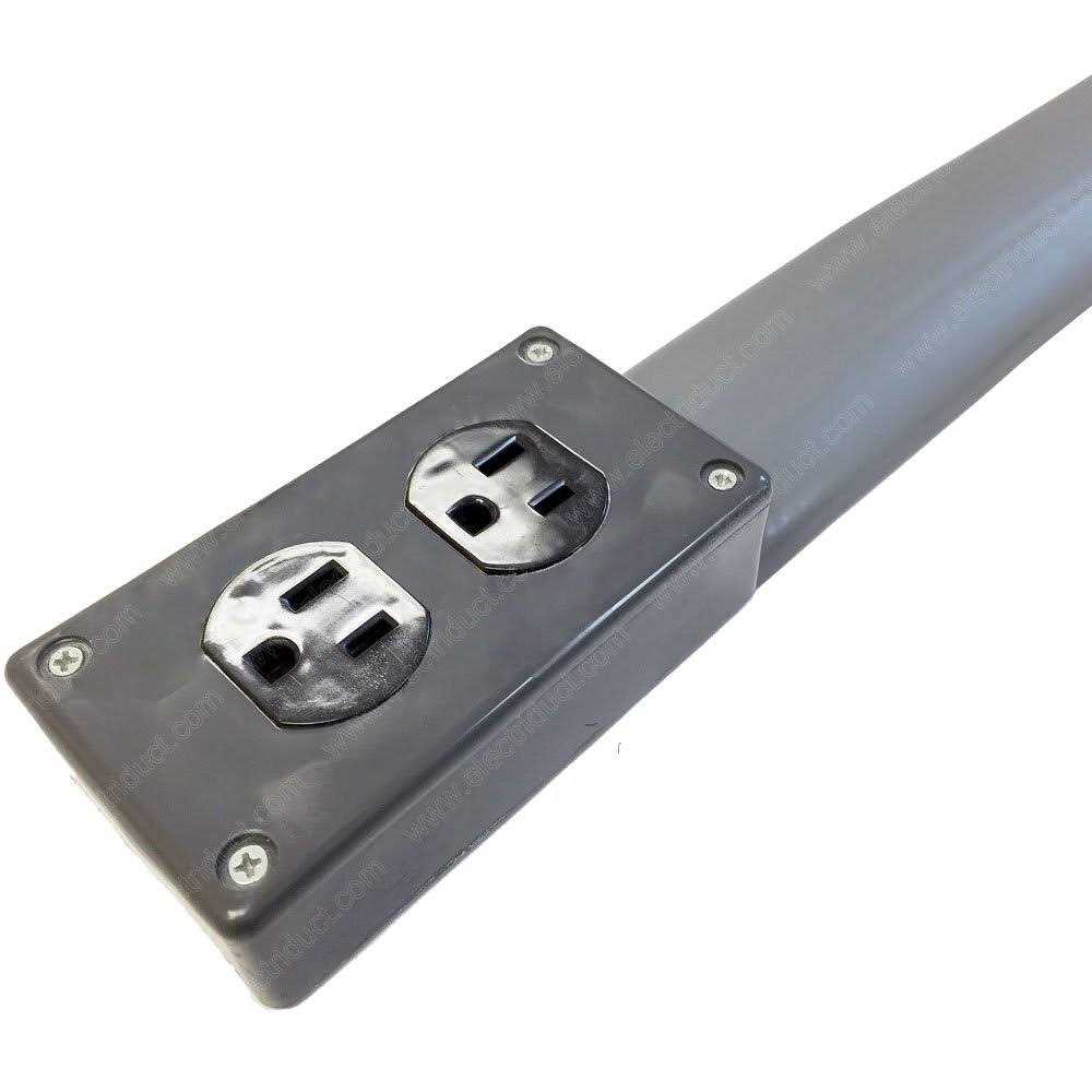 Electriduct Lay Flat Electrical Power Extension Cord Duplex Receptacle Cable Protector - Inhomebuy