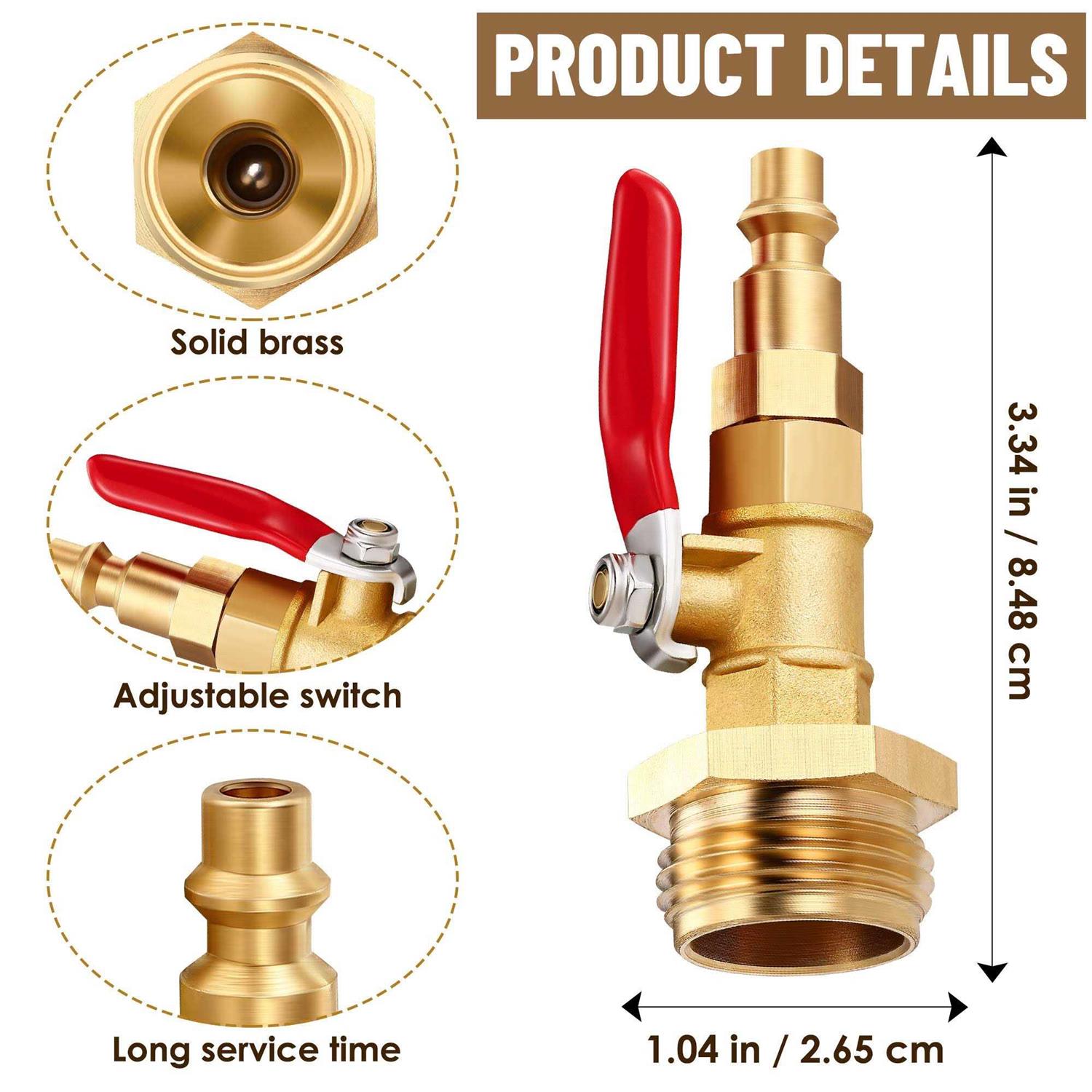 Winterize Blow Out Adapter for Rv, Boat, Motorhome, Camper, And Travel Trailer - Inhomebuy