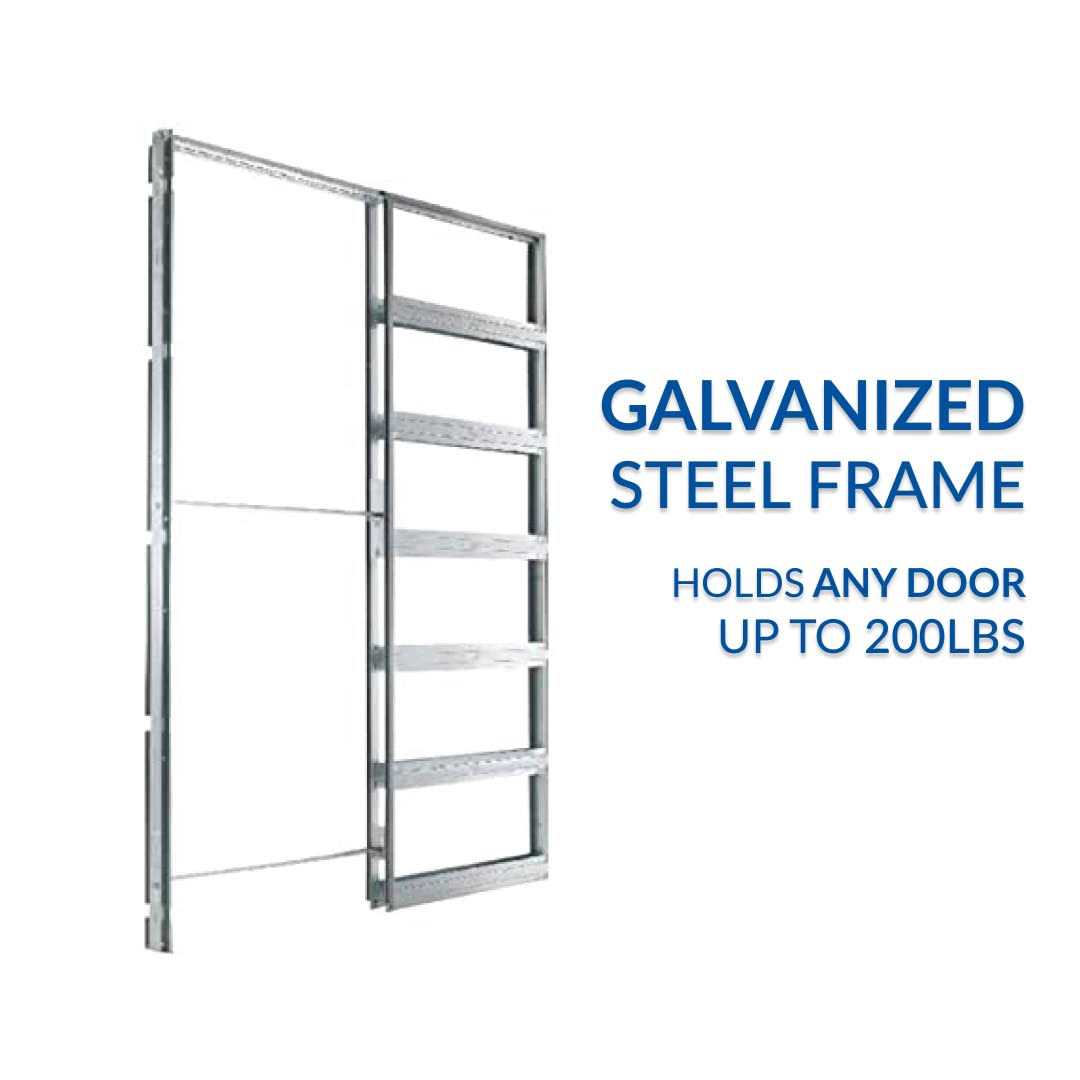 Eclisse Galvanized Steel Pocket Door Frame Kit - Inhomebuy