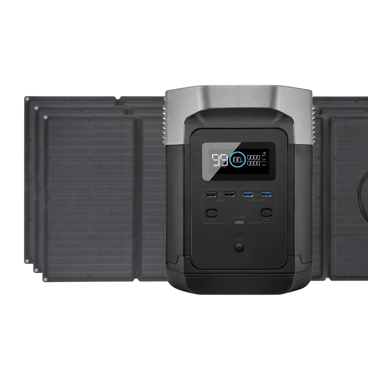 EcoFlow Package - DELTA 1300 Portable Power Station (1260Wh) and 3 x Portable Solar Panel (160W) - Inhomebuy