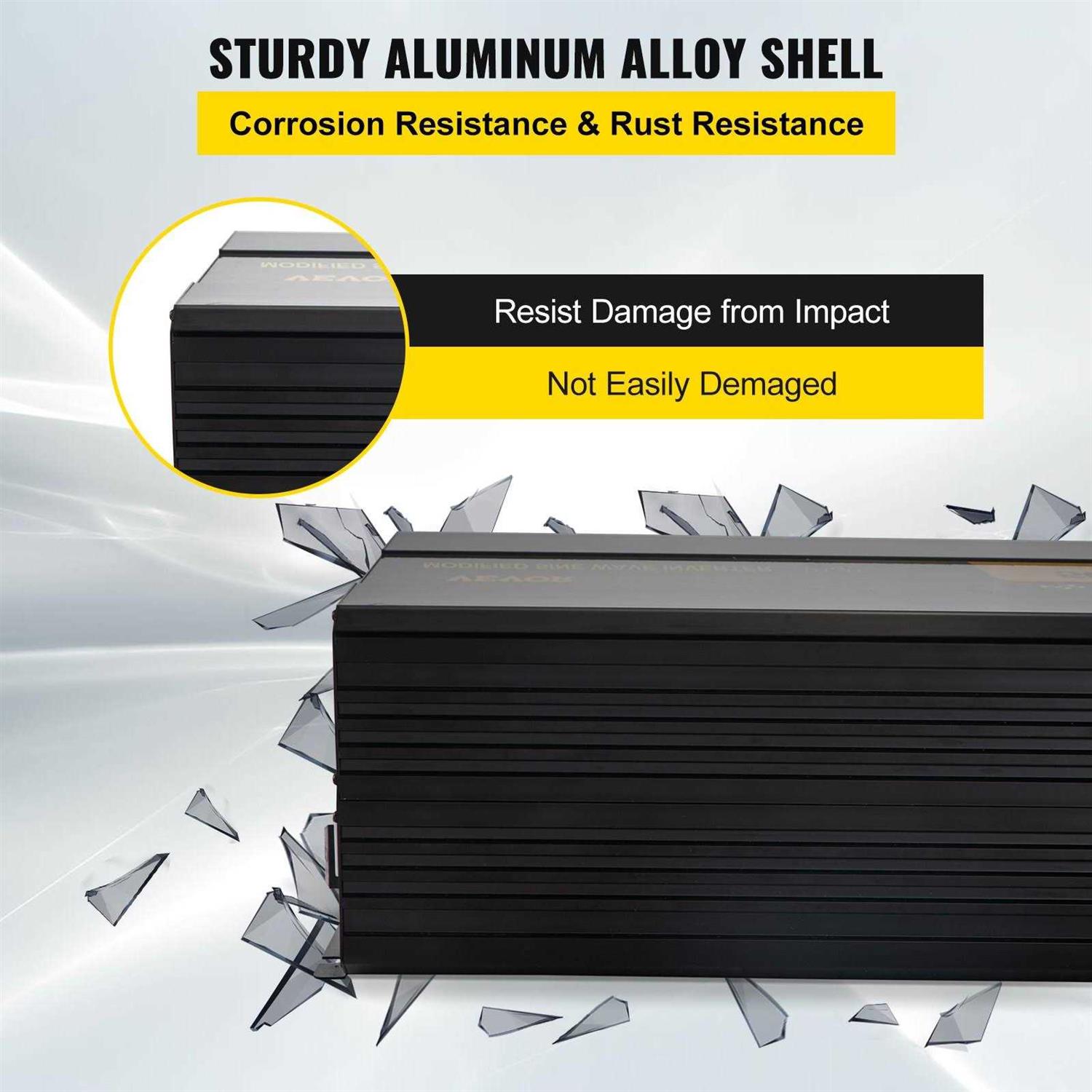 VEVOR Power Inverter 3500W Modified Sine Wave Inverter Dc Ac 120V Car Converter with Lcd Display Remote Controller Led Indicator Ac Outlets - Inhomebuy