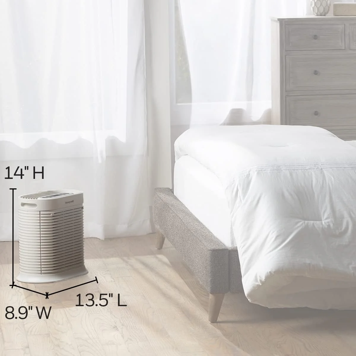 Honeywell Air Purifier |HPA104C| 155sq.ft, timer, HEPA - Inhomebuy