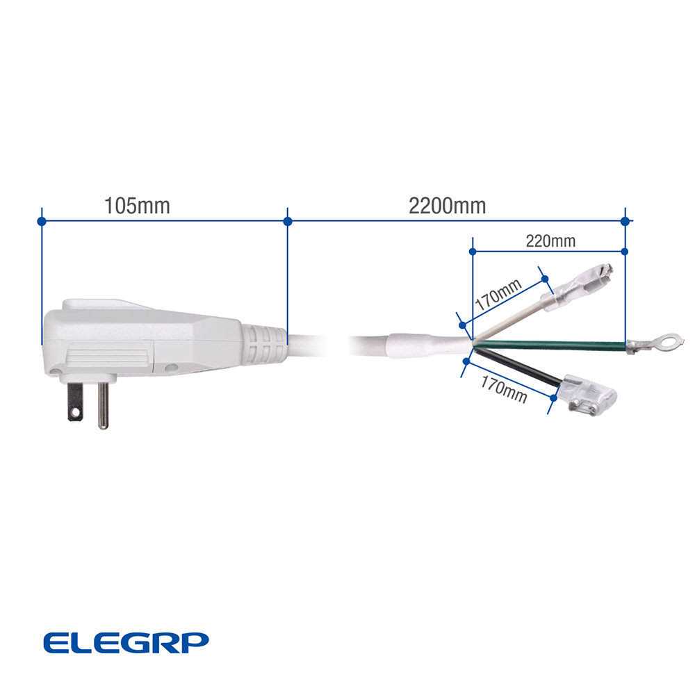 ELEGRP L15515 LCDI Power Cord Plug for A/C Air Conditioner - Inhomebuy