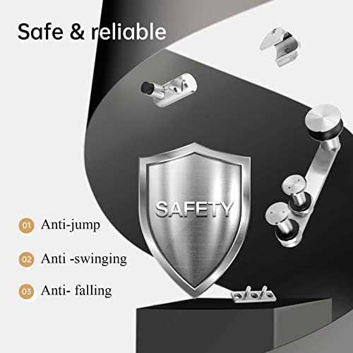 Easelife Stainless Steel Double Sliding Barn Door Hardware Track Kit,Heavy Duty,Anti-rust Anti-Corrosion,Slide Smoothly Quietly,Easy Install - Inhomebuy