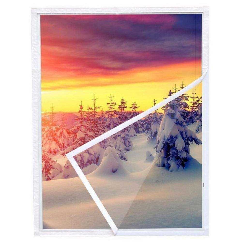 Wellco 63 in. Indoor Window Insulation Kit for Winter Keep Cold Out - Inhomebuy