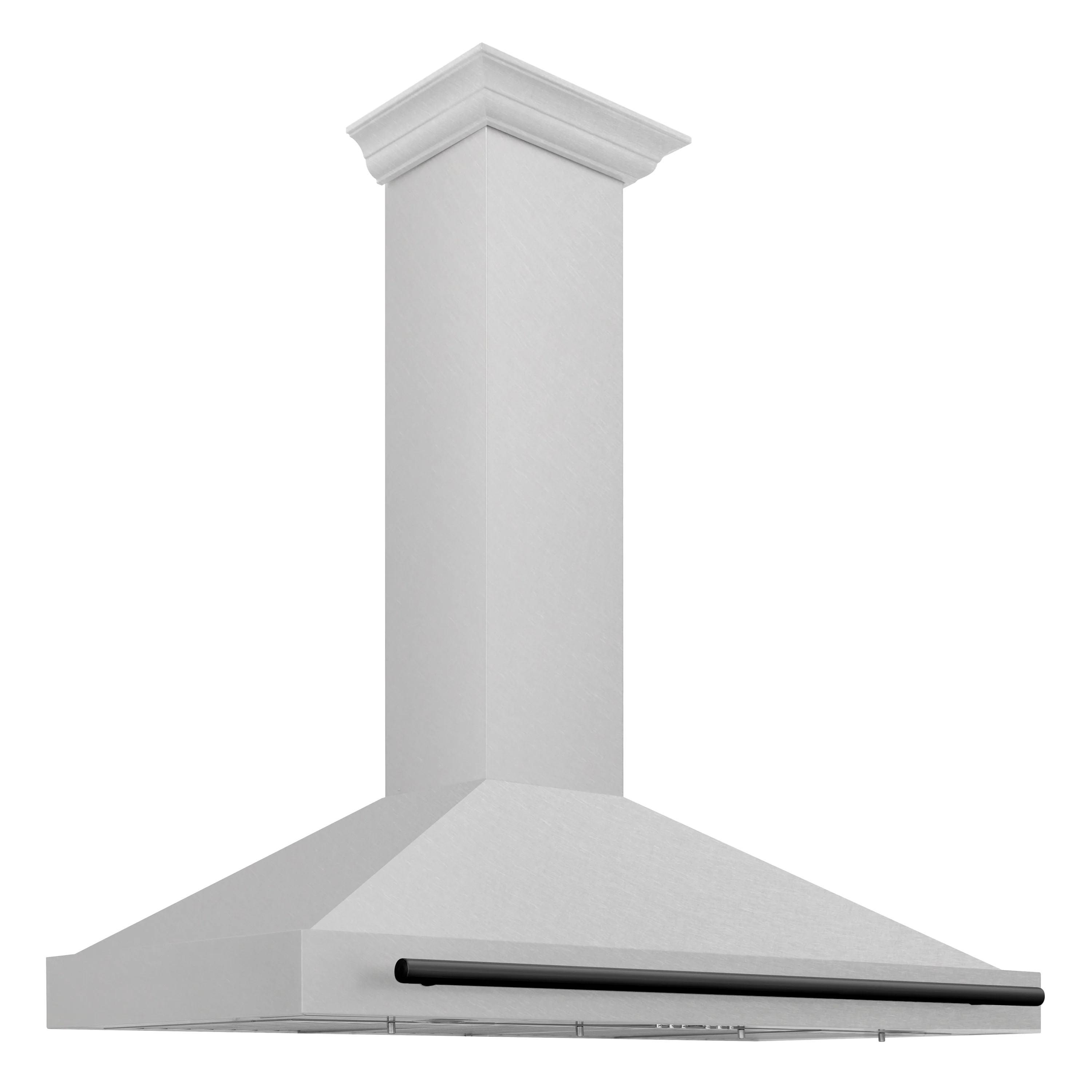 ZLINE 48 Inch Autograph Edition DuraSnow® Stainless Steel Range Hood with Matte Black Handle, KB4SNZ-48-MB - Inhomebuy