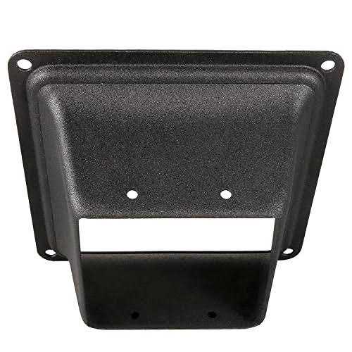 SPACEEUP 4×4 Post Base Black Square Brackets Internal Size 3.5 x 3.5 Inch Heavy Duty Steel Deck Post Base Cover Fit for 4 x 4 Standard Wood - Inhomebuy