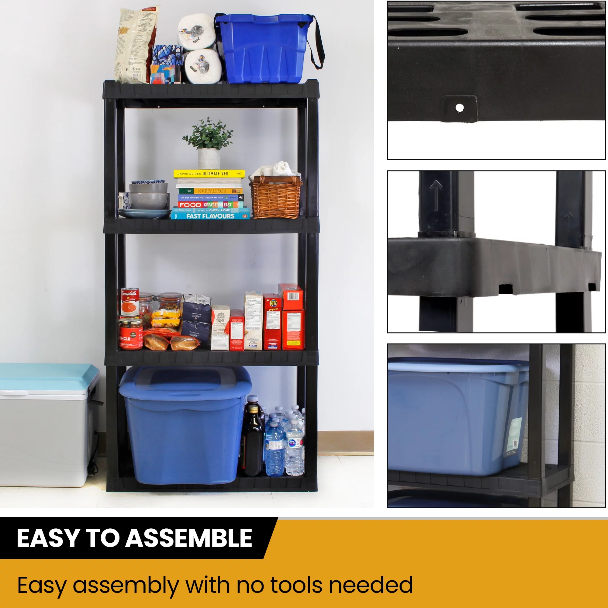 Hyper Tough 4-Tier Shelving Unit, W30 x D14 x H57