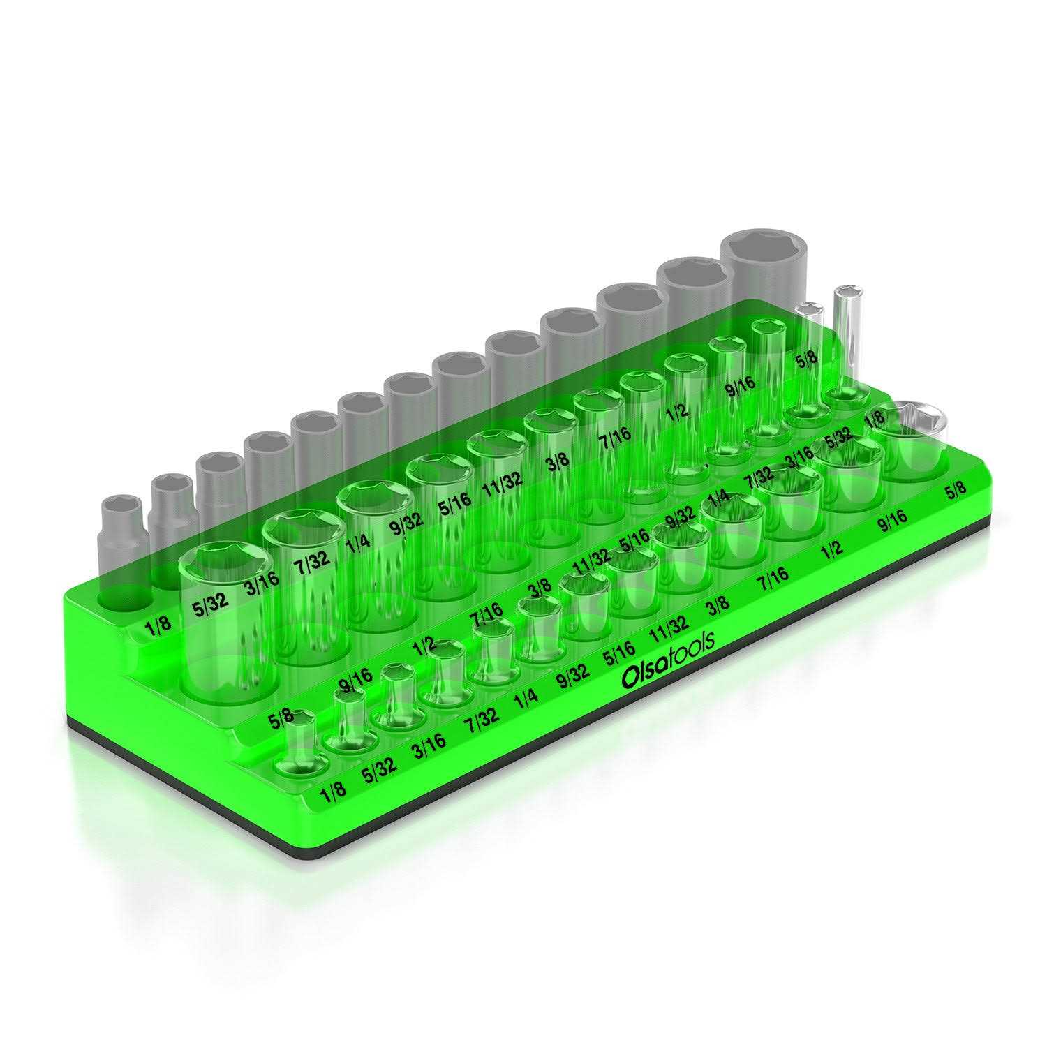 Olsa Tools 3-Row Magnetic Socket Holder Designed in Canada - Inhomebuy