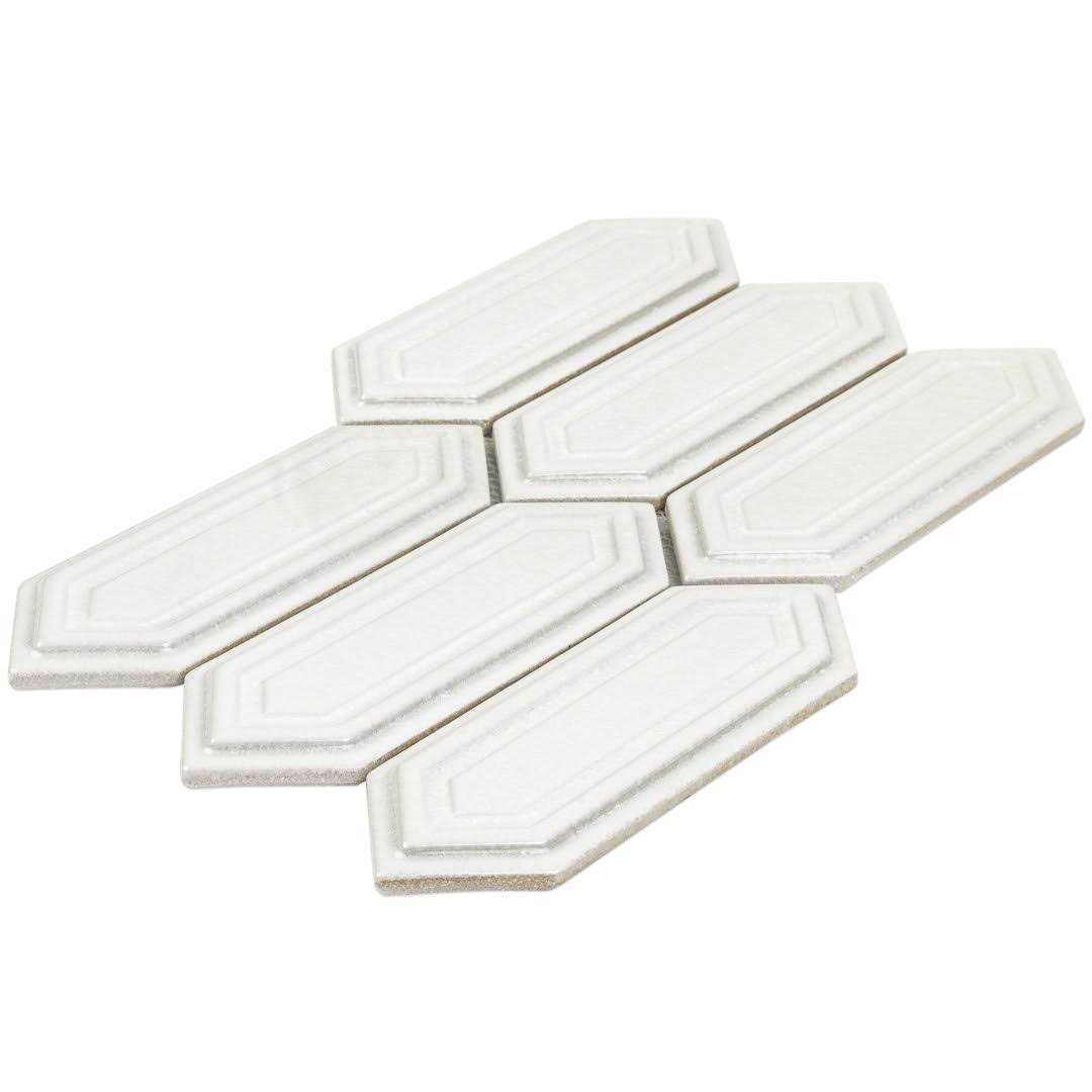 Delphi Hexagon 3 x 9 Straight Edge Ceramic Mosaic Sheet Tile Ivy Hill Tile - Inhomebuy