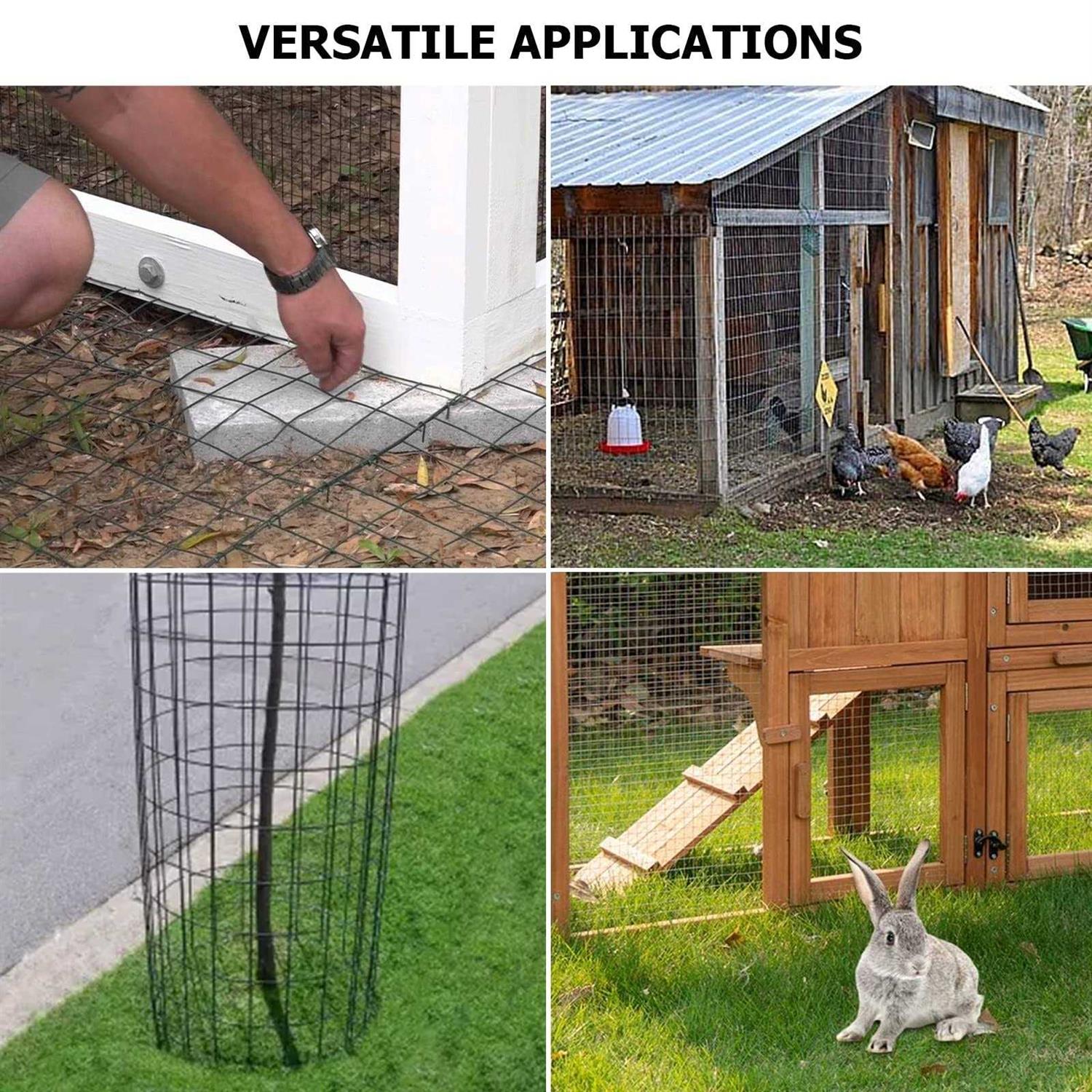 forimo 50′ Hardware Cloth Gauge Black Vinyl Coated Welded Fence Mesh for Home and Garden Fence and Home Improvement Project - Inhomebuy