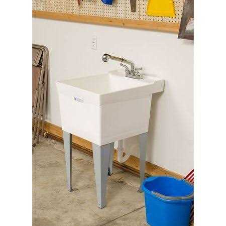 Mustee 18W Laundry Tub Wall Mount - Inhomebuy