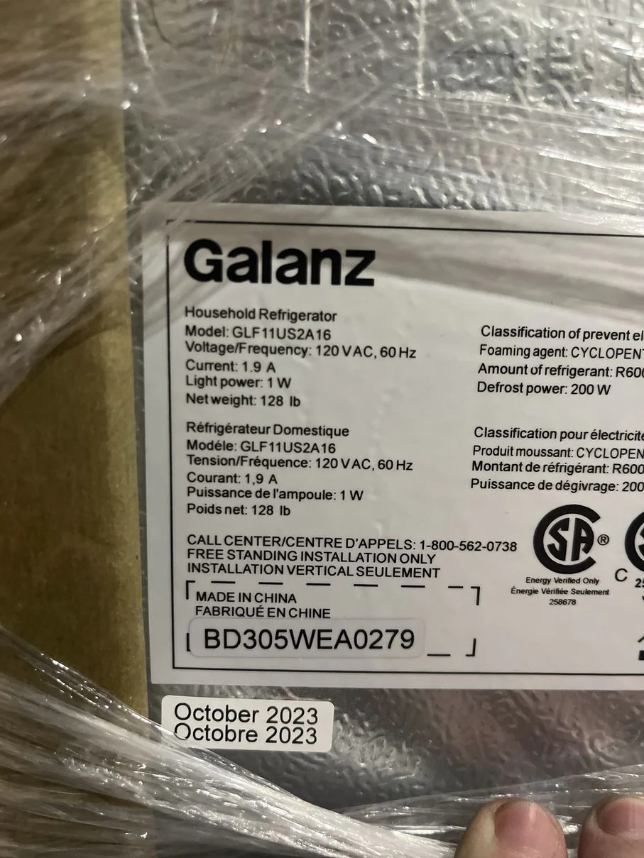 GALANZ 11 CU.FT. STAINLESS STEEL CONVERTIBLE UPRIGHT FREEZER/REFRIGERATOR - GLF11US2A16 - Inhomebuy