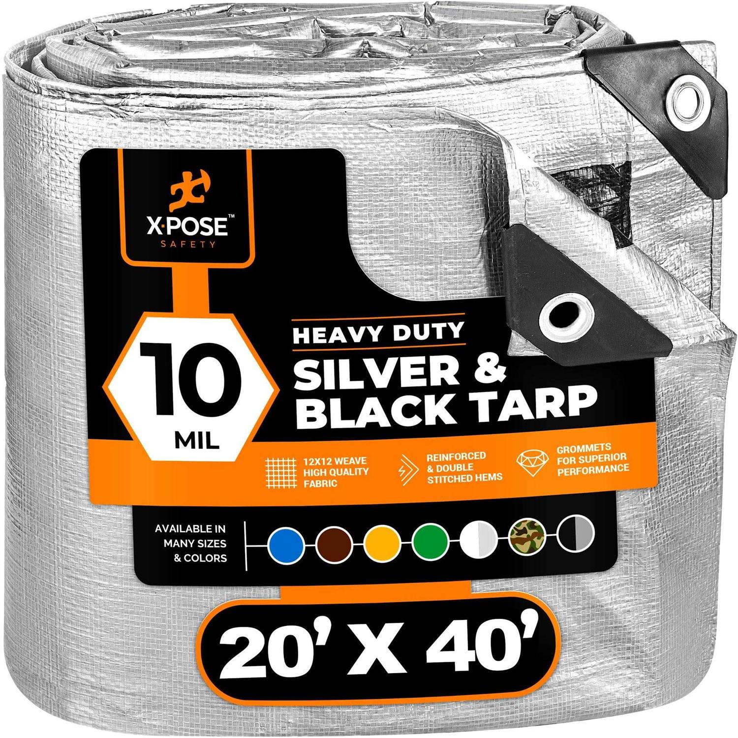 Xpose Safety Heavy Duty Mesh Tarp Multipurpose Black Protective Cover with Air Flow - Inhomebuy