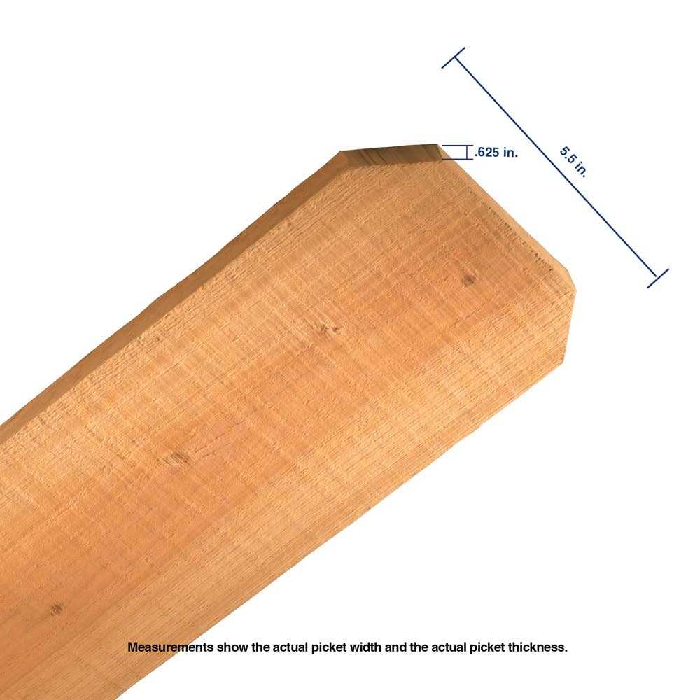 Lowe’s 5/8-in x 5-1/2-in x 5-ft Western Red Cedar Flat-top Fence Picket 63022 - Inhomebuy
