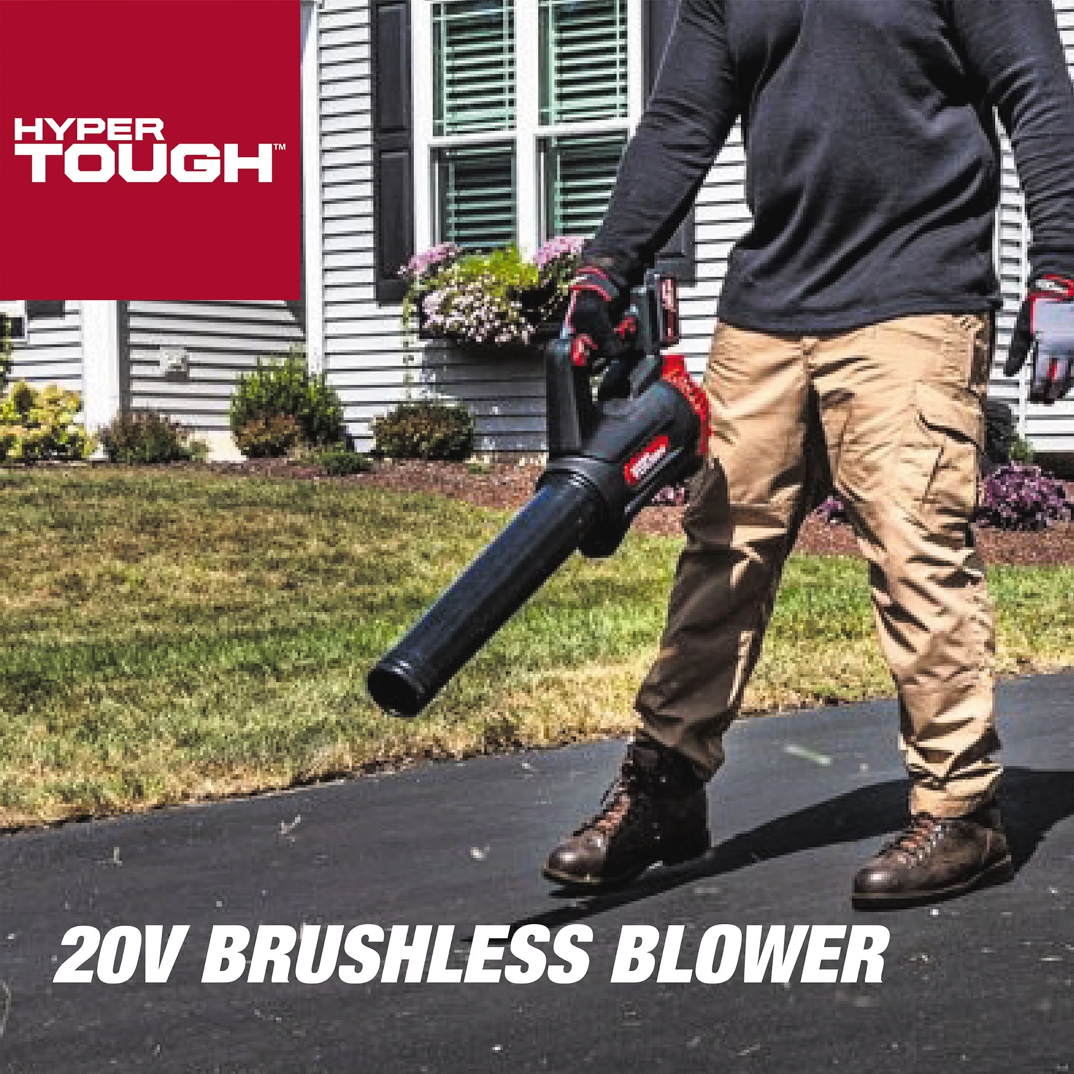 Hyper Tough 20V Max 110 mph 420 Cfm 4.0Ah Brushless Handheld Battery Blower, HT22-401-03-01 - Inhomebuy