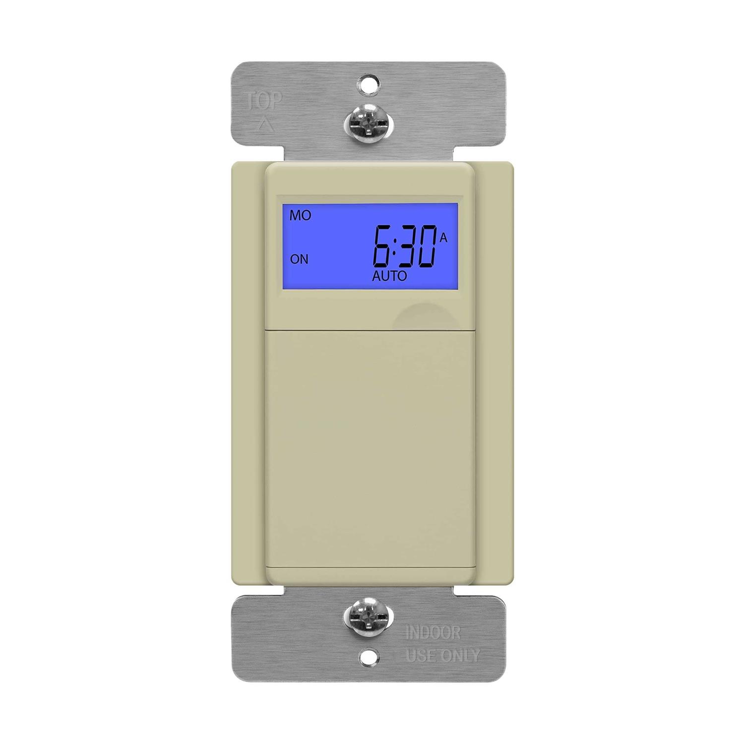 Enerlites 7-Day Digital In-Wall Programmable Timer Switch - Inhomebuy