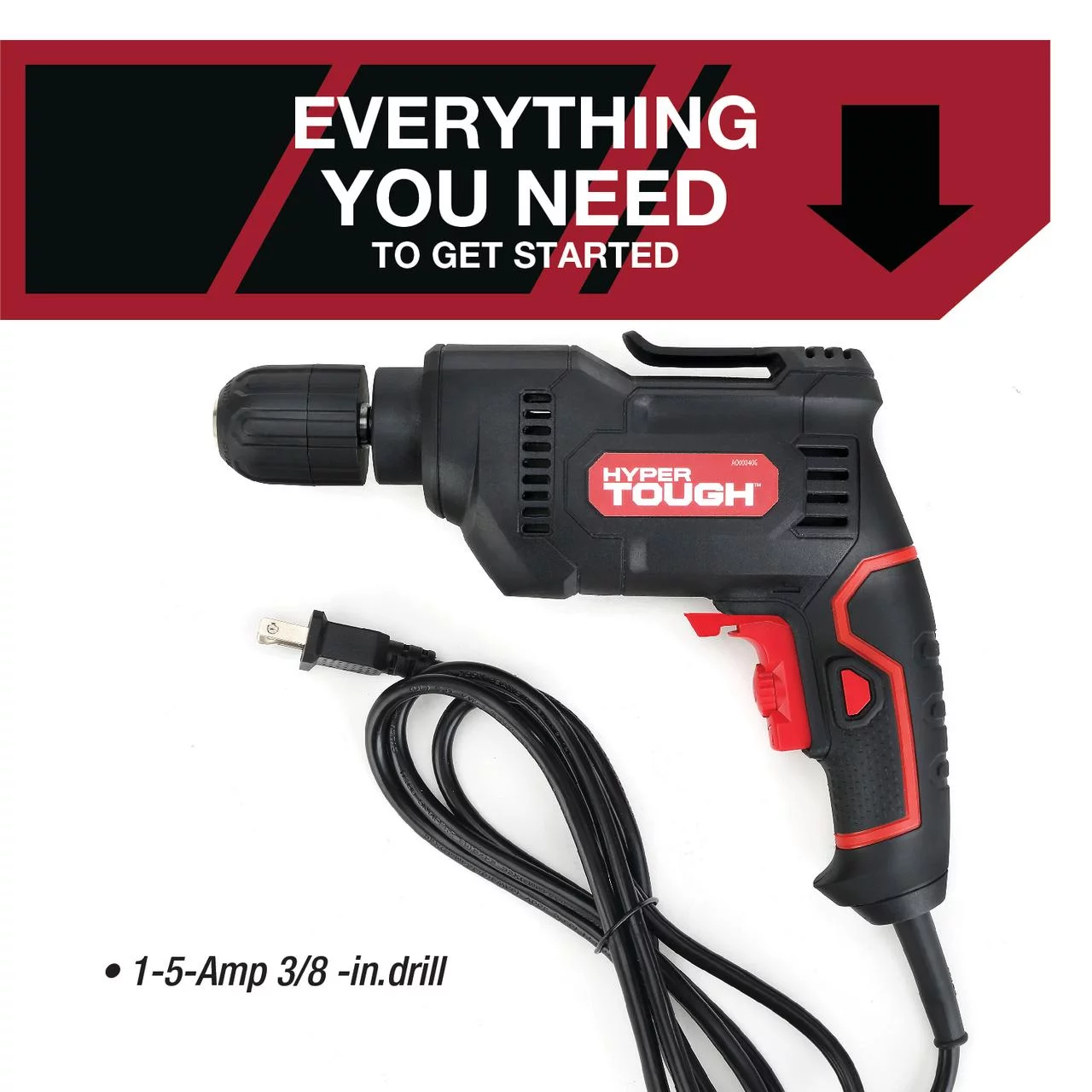 Hyper Tough 5.0amp, 120 Volts 3/8 inch Electric Drill - Inhomebuy