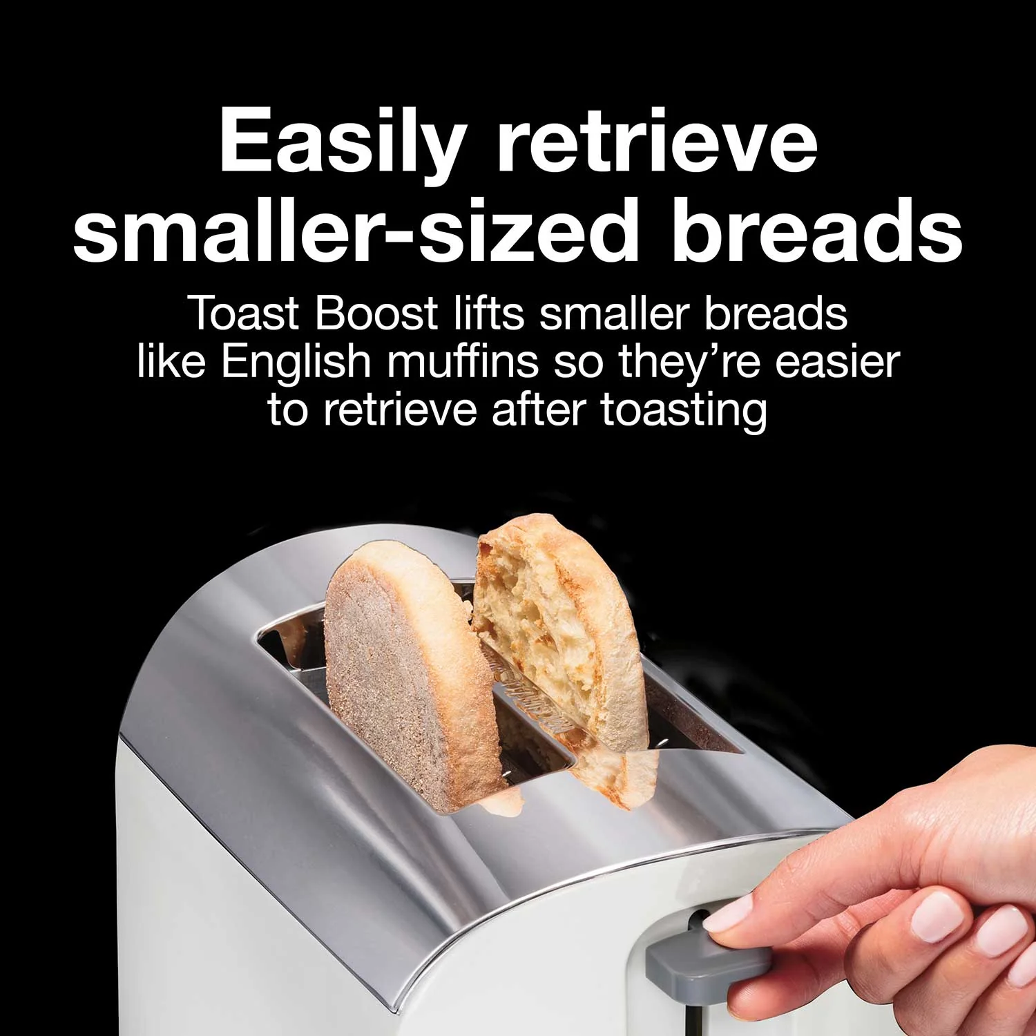 Proctor-Silex Toaster: 2-slice, chrome & white | 22632PS - Inhomebuy