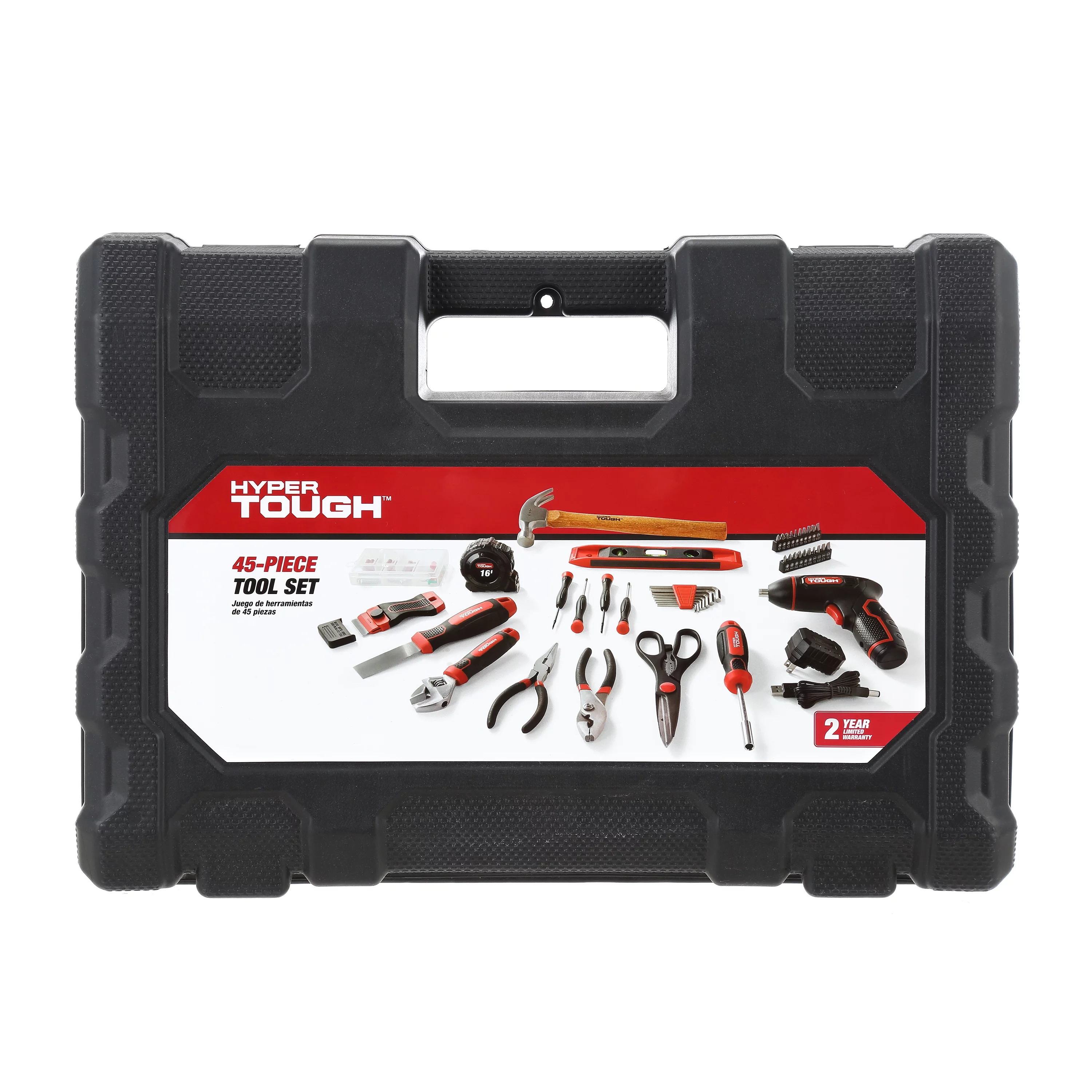 Hyper Tough 45 PC Home Repair Tool Set with Scissors, Hex Keys and More, New condition - Inhomebuy