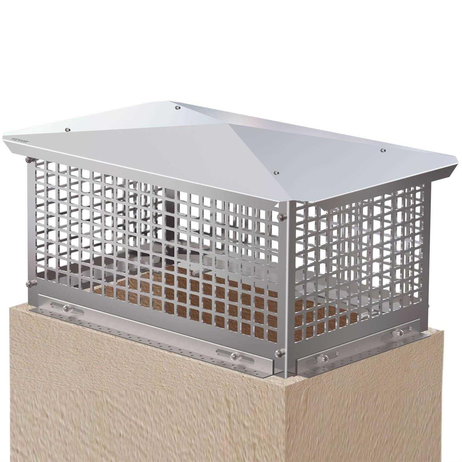 VEVOR Chimney Cap Flue Caps 304 Stainless Steel Fireplace Chimney Cover - Inhomebuy