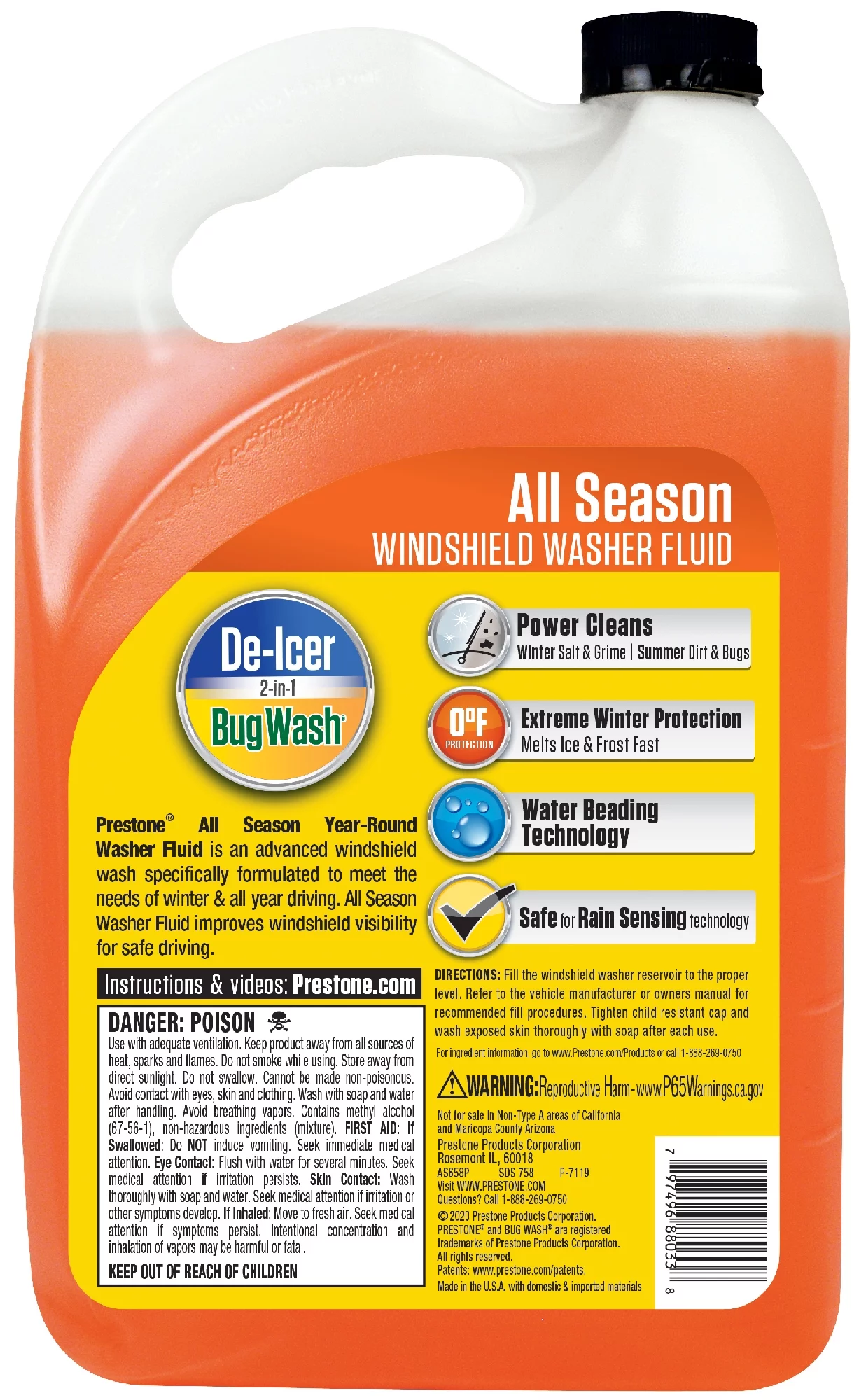 Prestone Deluxe Windshield Washer Fluid - Inhomebuy