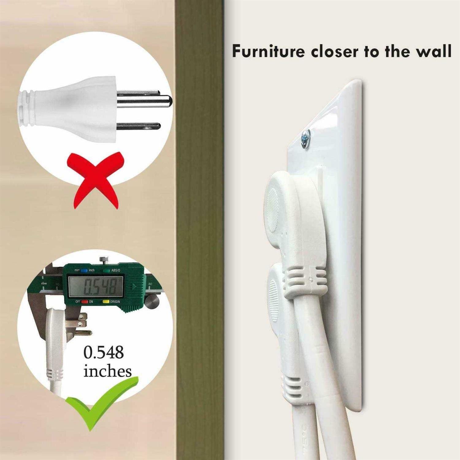 FIRMERST 1875W Low Profile 1Ft Extension Cord 14 AWG - Inhomebuy