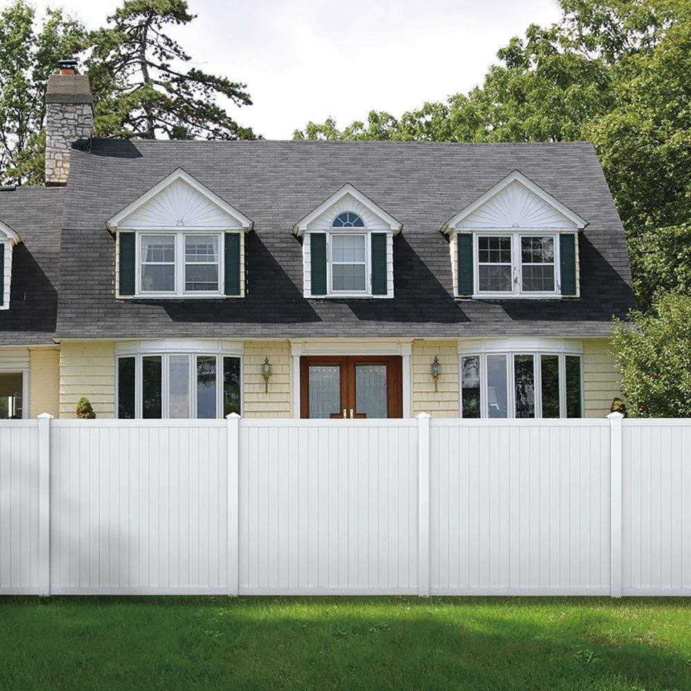 Outdoor Essentials 5 in. x 5 in. White Vinyl Pyramid Fence Post Cap - Inhomebuy
