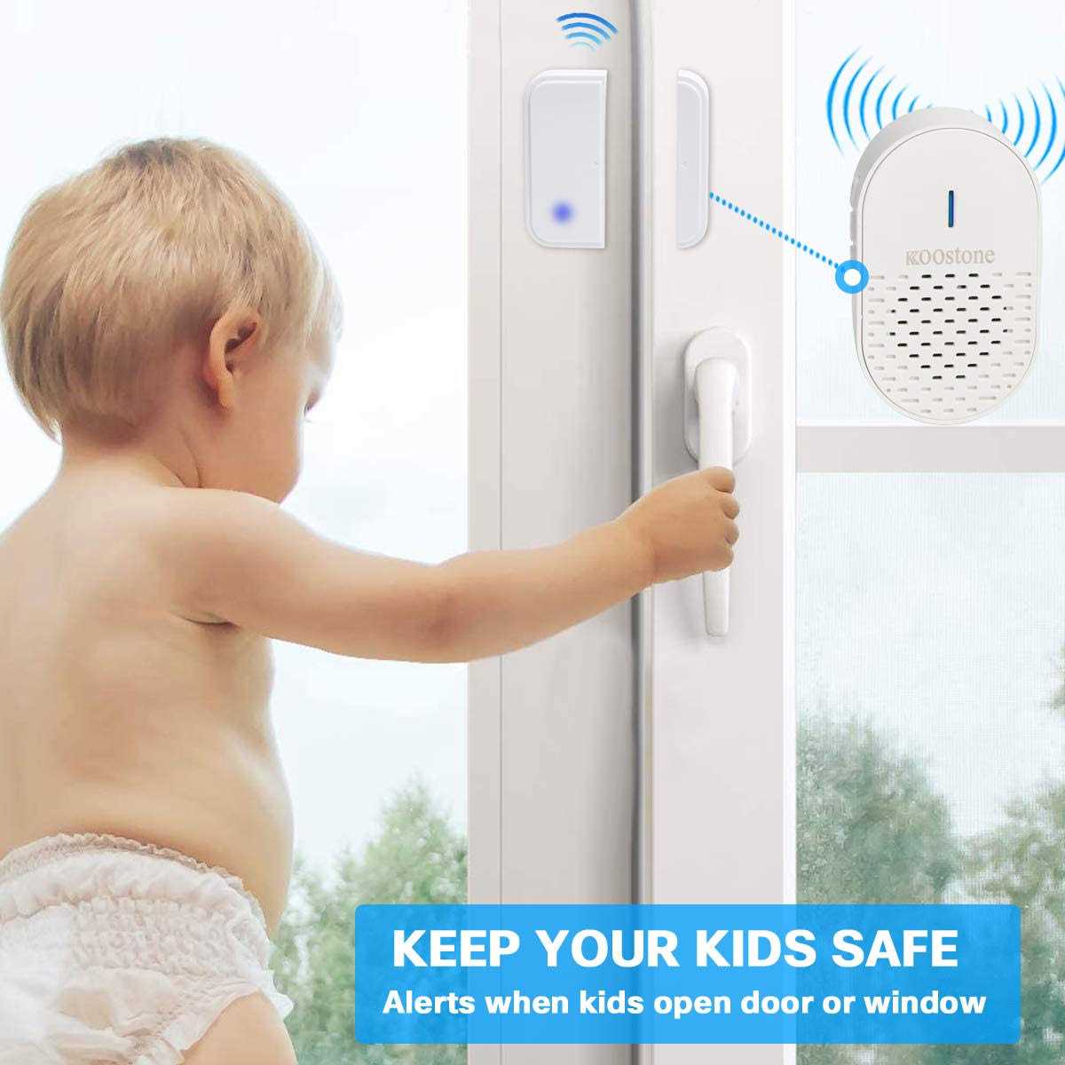 Door Chime for Business When Entering Wireless Door Window Contact Sensor Alarm - Inhomebuy