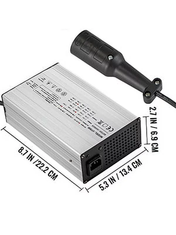 VEVOR Golf Cart Battery Charger48V Club Car Charger 15A Golf Cart Electric Charger 3 Pin Plug Round / LED Club Car Battery Charger Aluminum Shell Power Wise Golf Cart Battery Charger for Ez Go Yamaha - Inhomebuy
