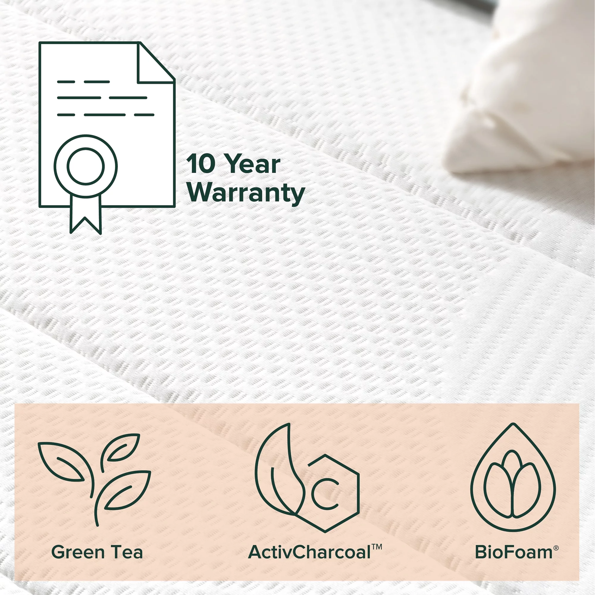 Zinus Green Tea Infused Euro Top 12