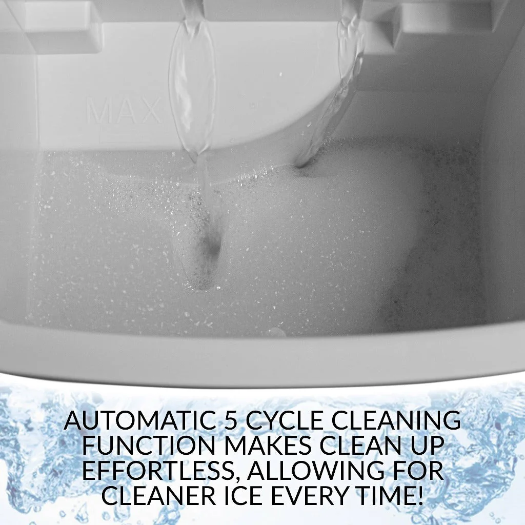 IGLOO® 26-Pound Automatic Self-Cleaning Portable Countertop Ice Maker Machine With Handle, Aqua - Inhomebuy