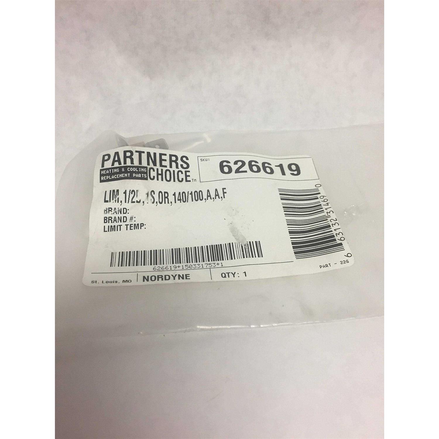 Nordyne 626548R Limit Switch L145F - Inhomebuy