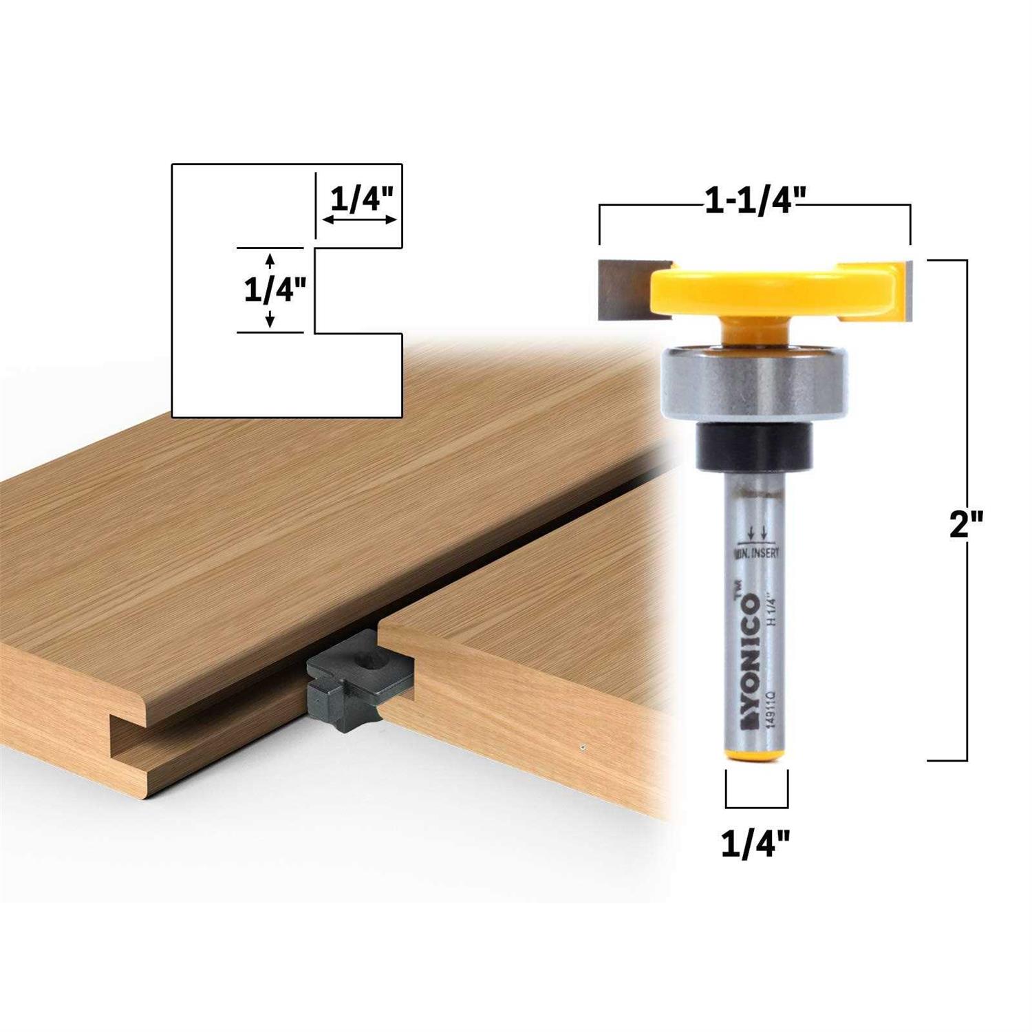 YONICO Slotting Cutter Router Bit 1/8-Inch 1/4-Inch Shank 12103q - Inhomebuy