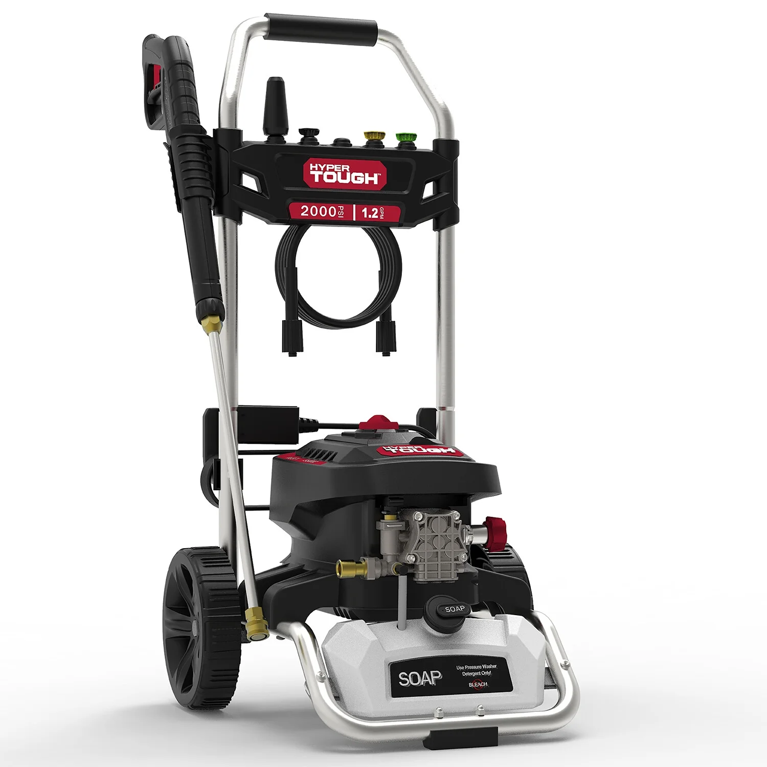 Hyper Tough 2000 PSI at 1.2 GPM  120 V 60HZ 1800W Electric Powered  Cold Water Pressure Washer - Inhomebuy