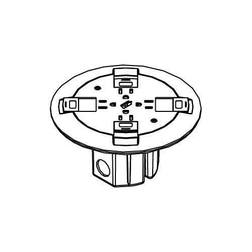 Wiremold 861QTC Wood Floor Box Assembly - Inhomebuy