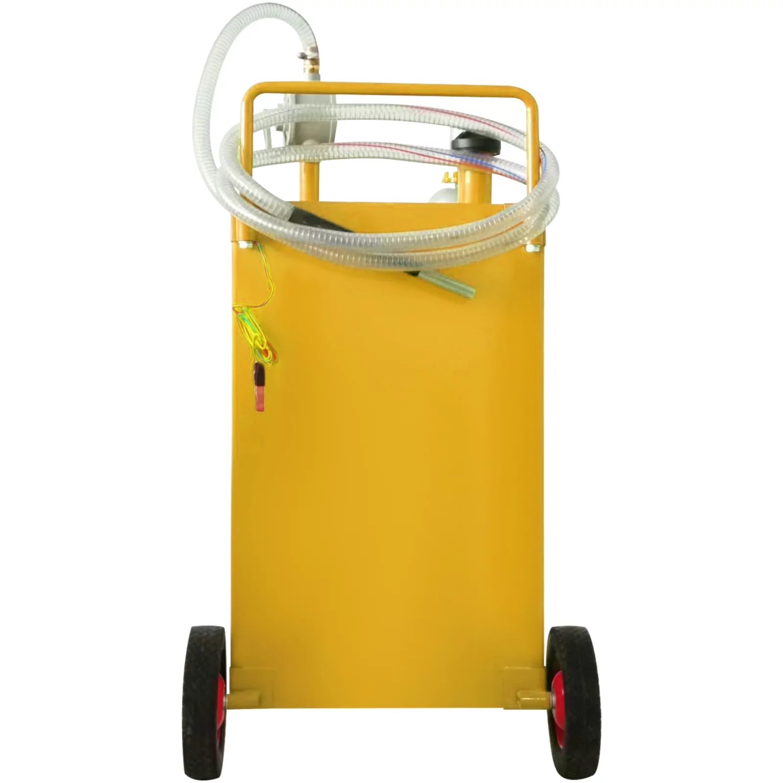 BENTISM Fuel Caddy, 30 Gallon, Gas Storage Tank & 2 Wheels, with Manuel Transfer Pump, Gasoline Diesel Fuel Container for Cars, Lawn Mowers, ATVs, Boats, More, Yellow - Inhomebuy