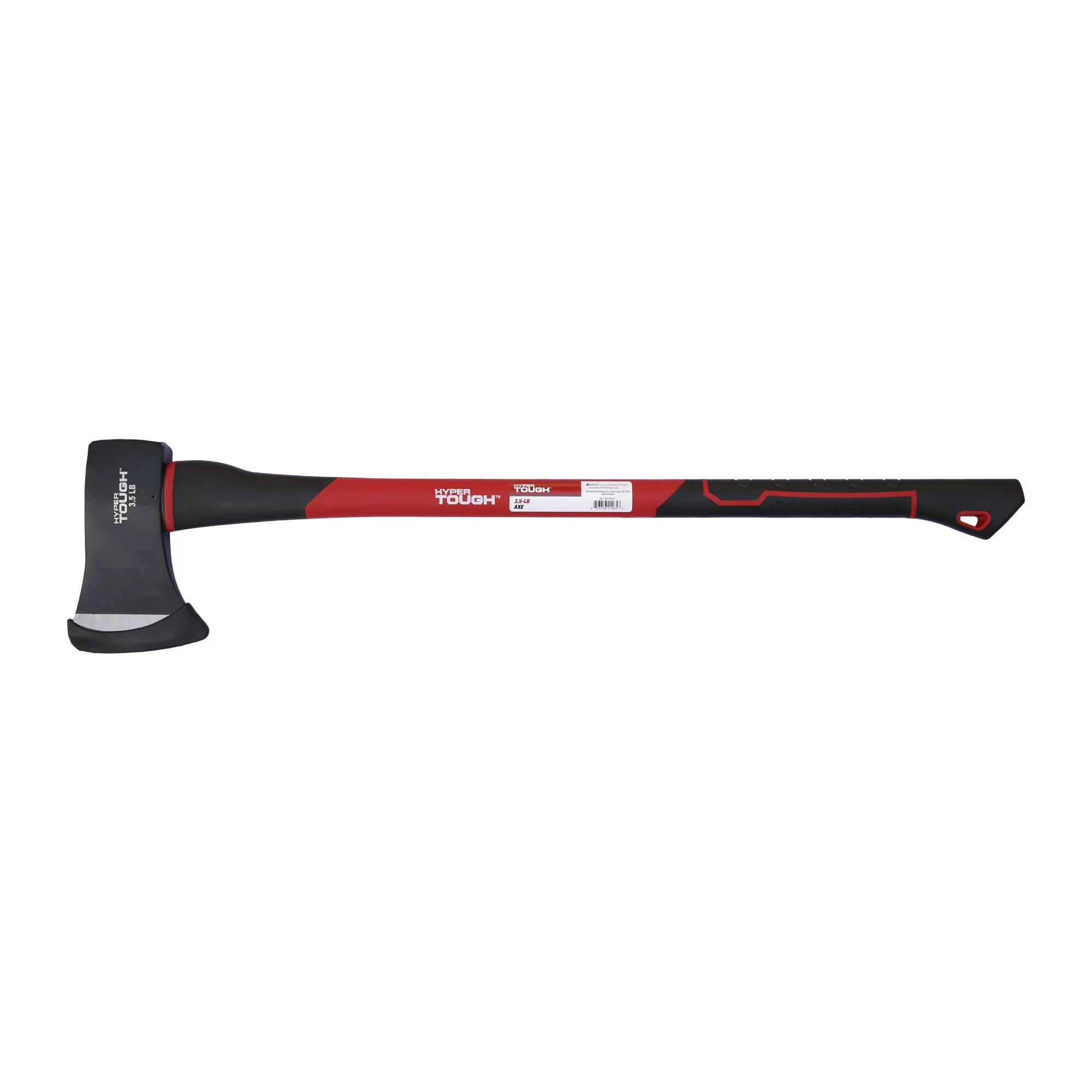 Hyper Tough 3.5 lb Single Bit Axe with Red & Black Double Injection Fiberglass 34