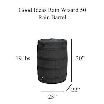 Good Ideas Rain Wizard 50 Gallon Rain Barrel - Inhomebuy