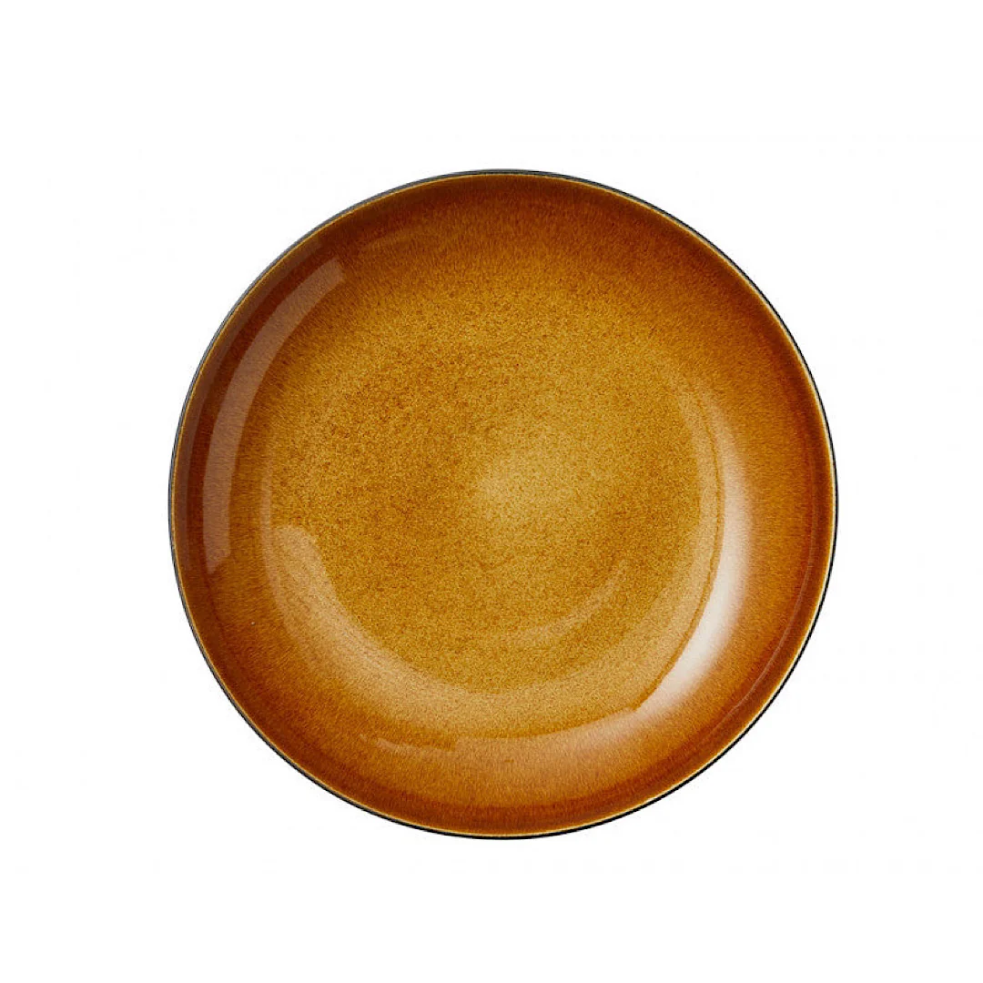 Stoneware Dish  40cm Black Amber - Inhomebuy