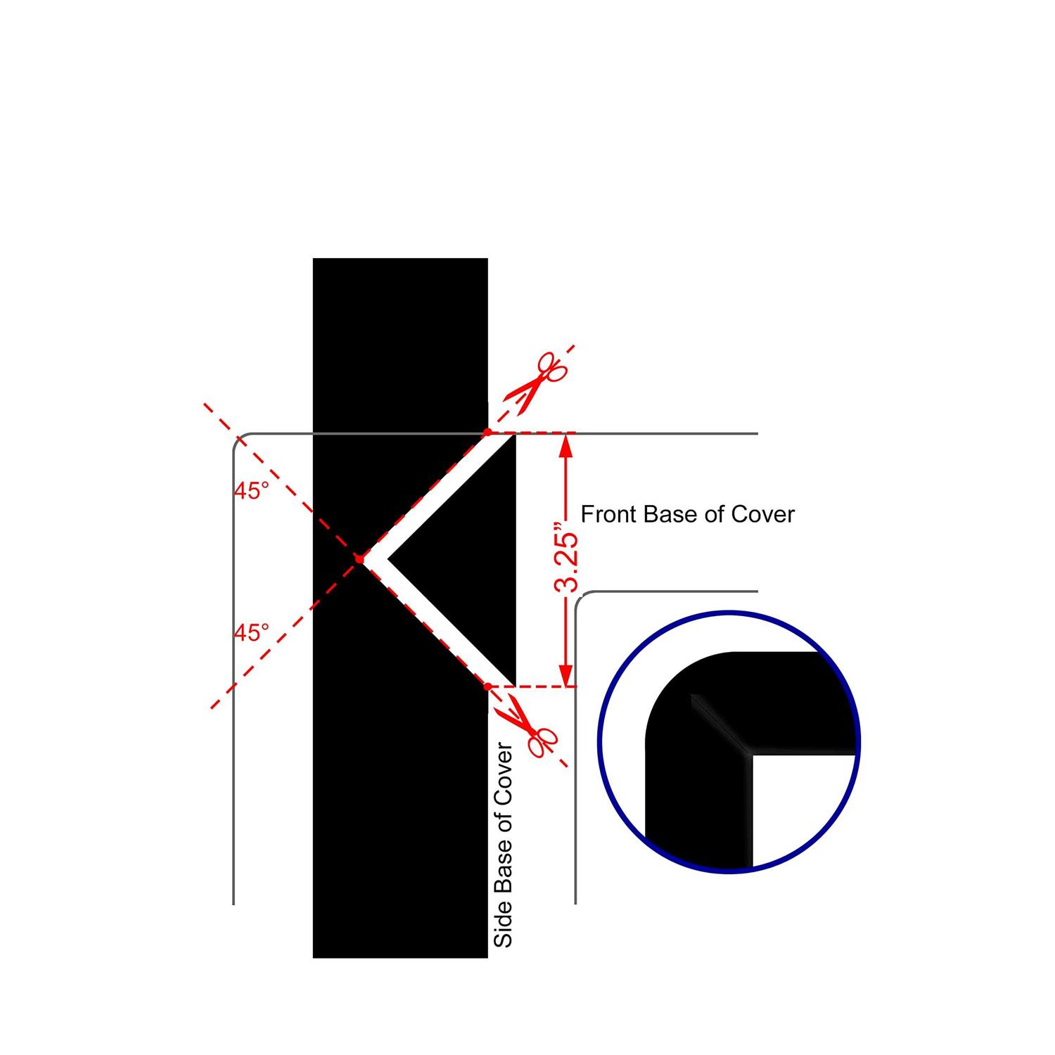 Esi Front Rail Seal Xl 5 1/2′ Epdm Rubber for Truck Capsfills a Height Gap from .488 to 1 - Inhomebuy