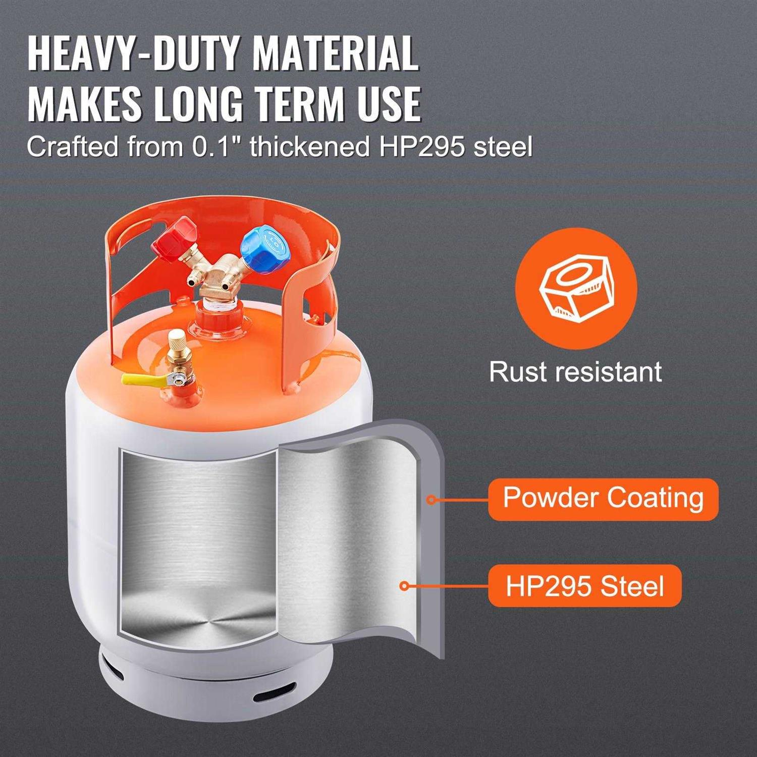 VEVOR Refrigerant Recovery Tank 400 psi H Portable Refrigerant Recovery Unit LMHSGWFDK - Inhomebuy