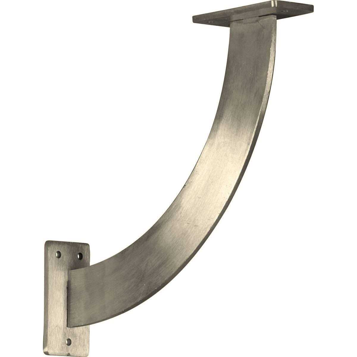Ekena Millwork 2W x 8D x 6H Steel Hanging Shelf Bracket BKTM02X08X06HSPBL - Inhomebuy