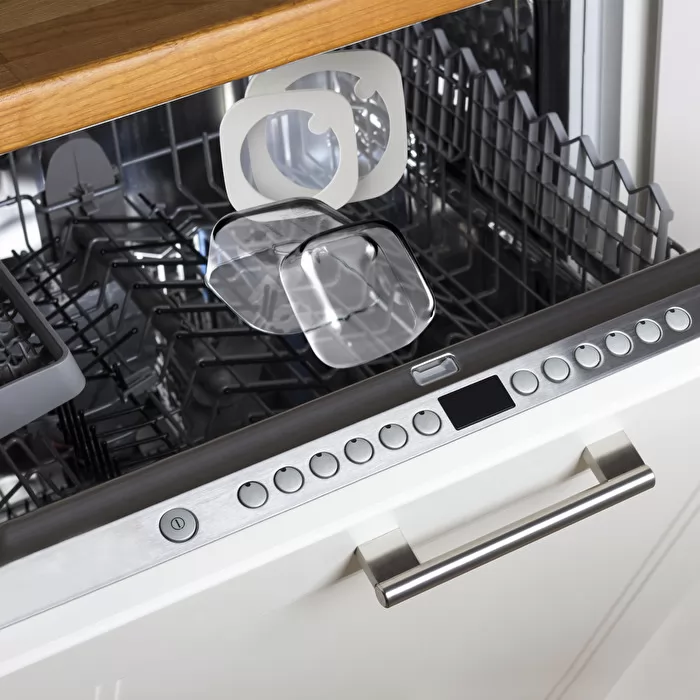 Store & More Leak-Proof Glass Fridge/ Freezer/ Microwave Container (S) White - Inhomebuy