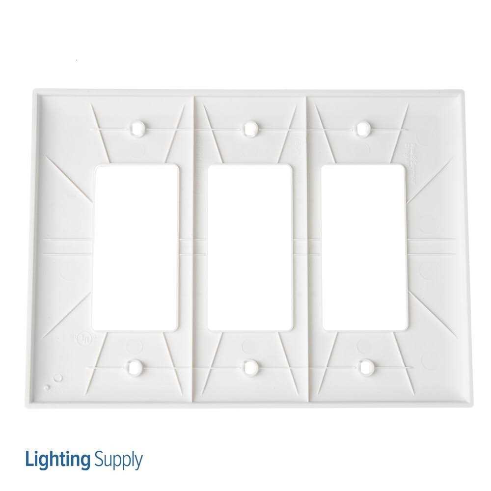Pass & Seymour TPJ262W 2 Gang Jumbo Decorator Plate White - Inhomebuy