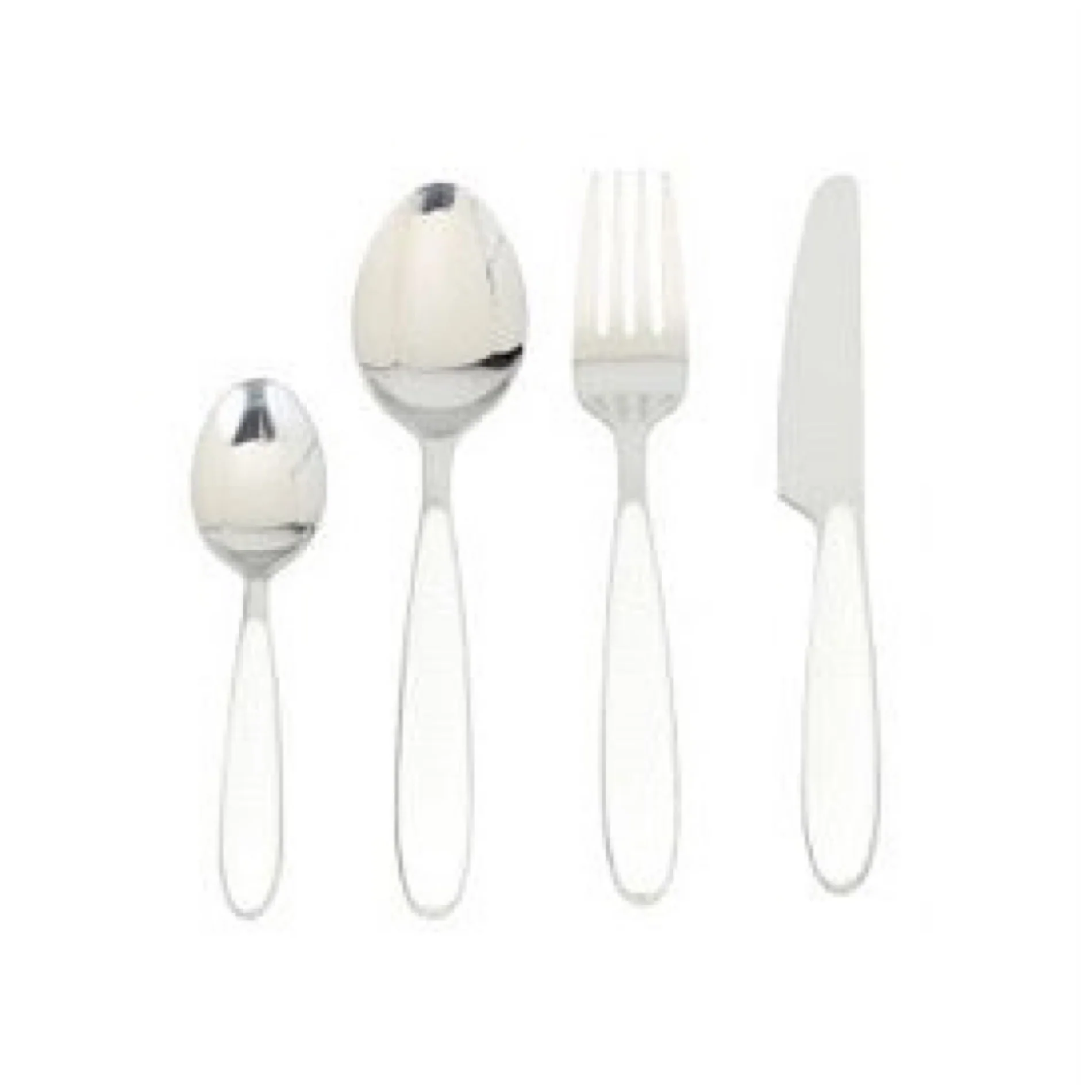 Glossy Grancuci Bianco Cutlery Set 24 pcs - Inhomebuy
