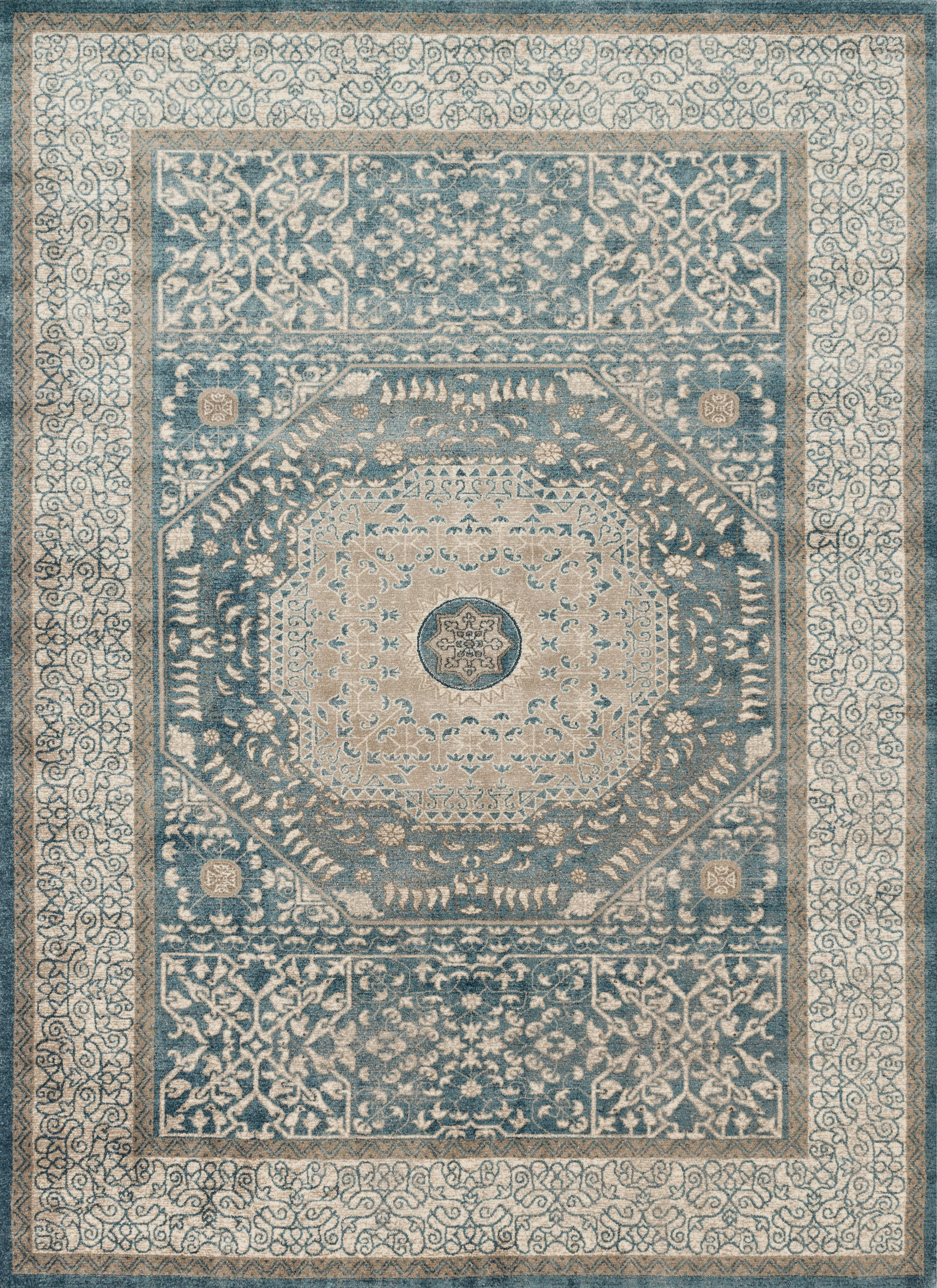 Loloi Rugs Century Collection Rug in Blue, Sand - 9'6