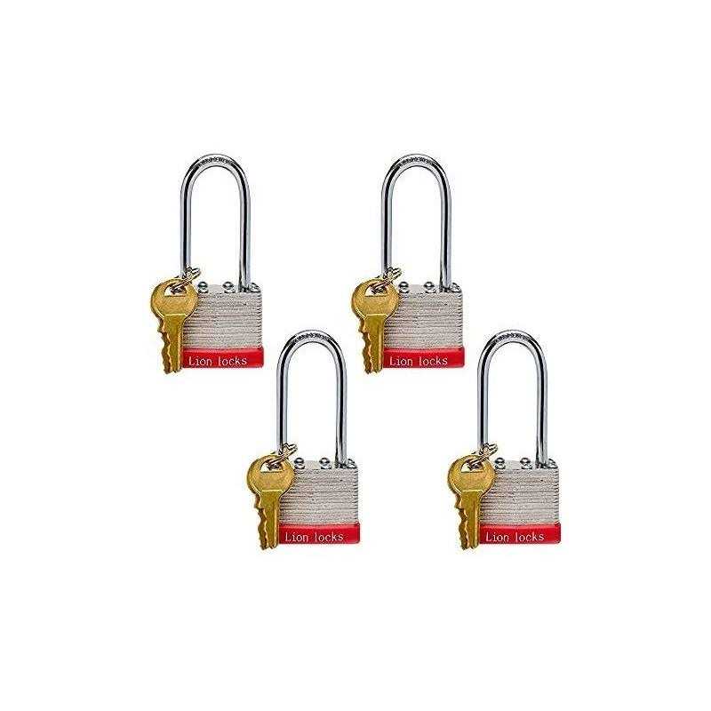 Lion Locks 12 Keyed-Alike Padlocks w/ 1.25” Shackle Keys - Inhomebuy