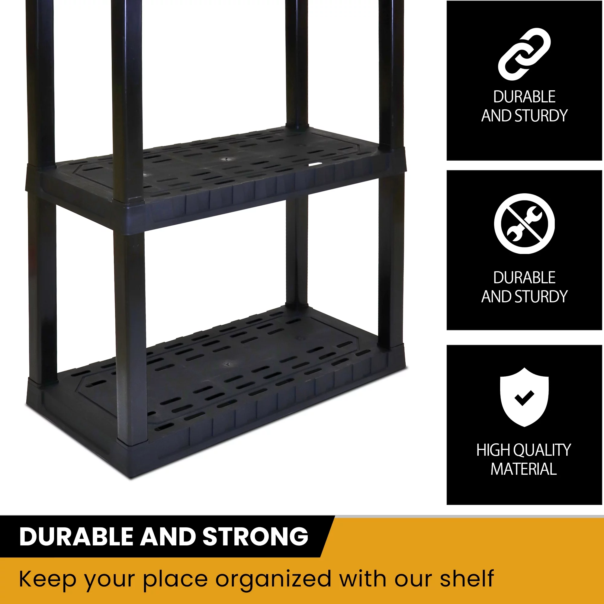 Hyper Tough 4-Tier Shelving Unit, W30 x D14 x H57
