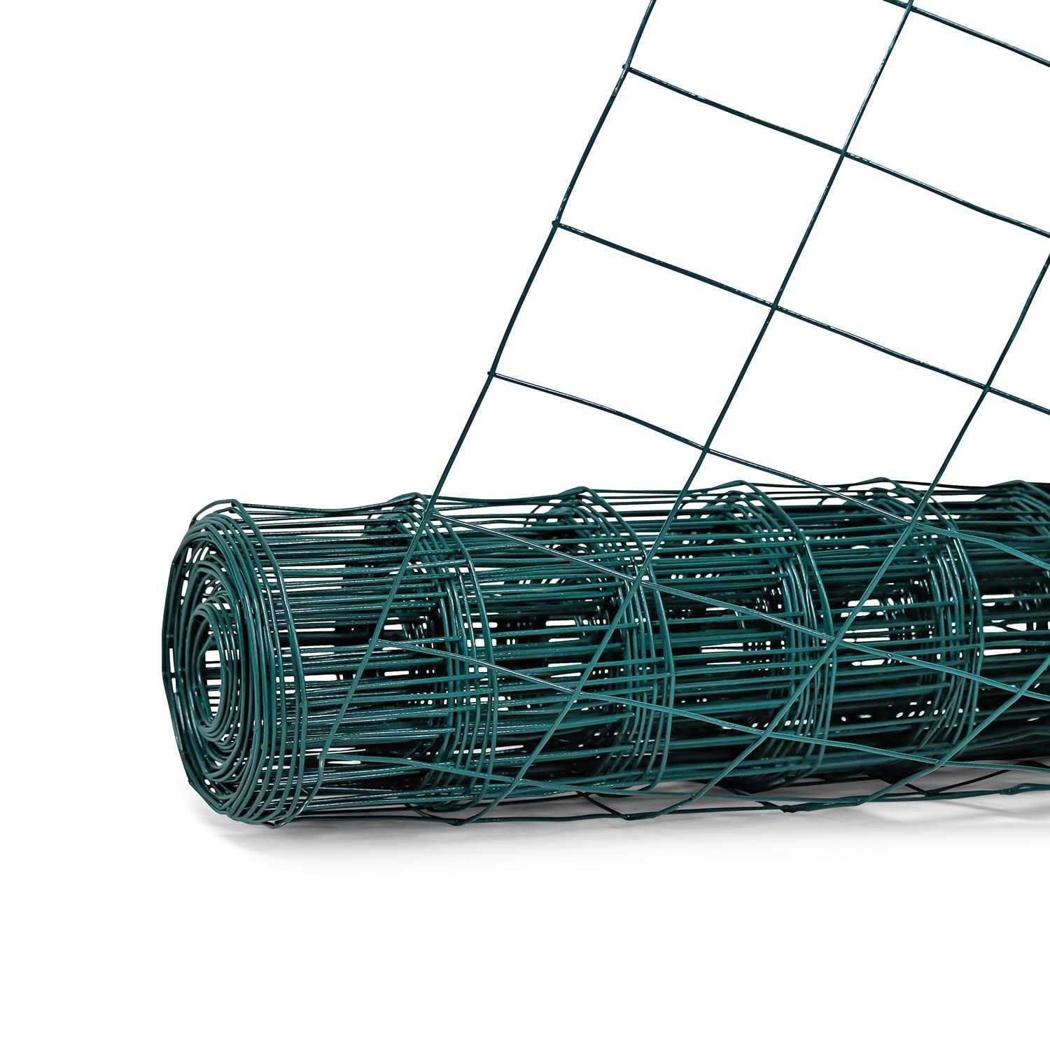Fencer Wire 16 Gauge Green Vinyl Coated Welded Wire Mesh Size 2 Inch X 3 Inch - Inhomebuy